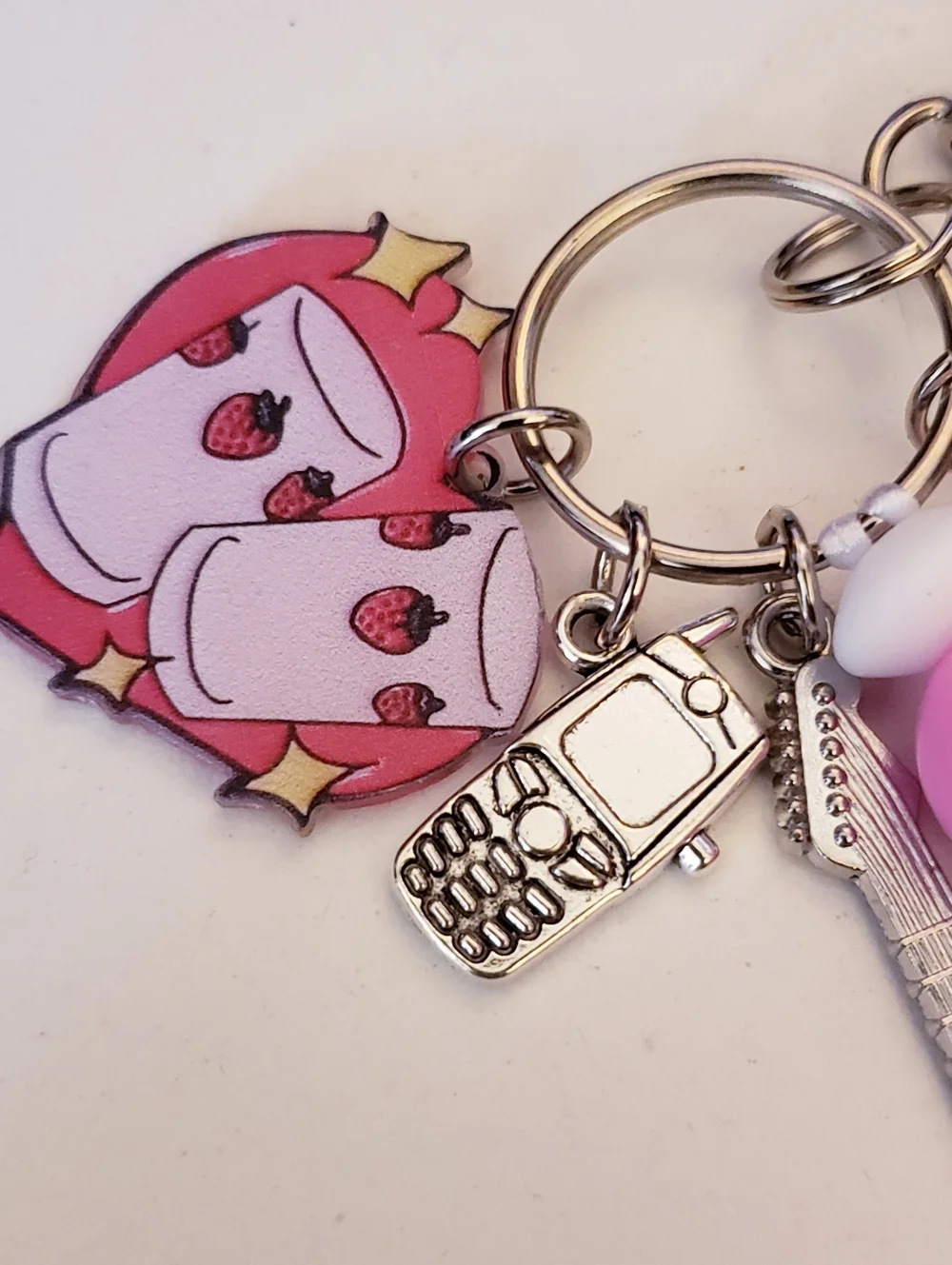 Handmade Nana Komatsu Nana Osaki Anime Strawberry Keychain